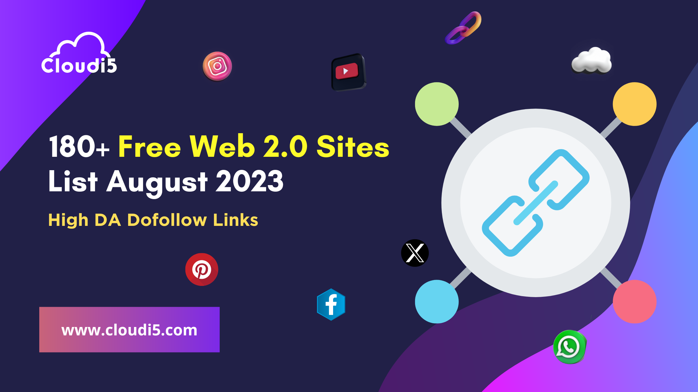 180+ Free Web 2.0 Sites List August 2023